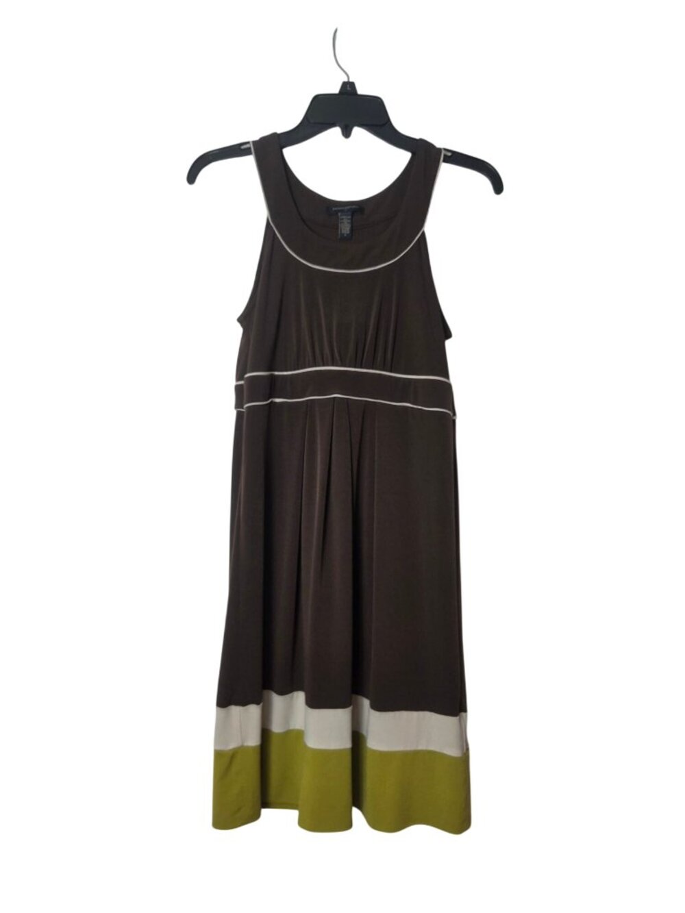 Banana Republic Brown Sleeveless Color-block Dress Mod Revival, Y2K Casual